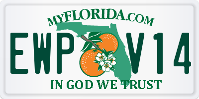 FL license plate EWPV14