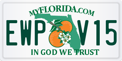 FL license plate EWPV15