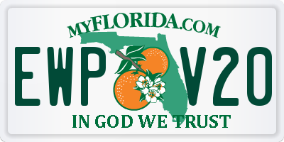 FL license plate EWPV20