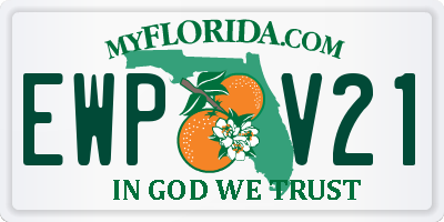 FL license plate EWPV21