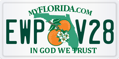 FL license plate EWPV28