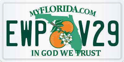FL license plate EWPV29