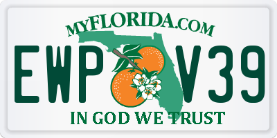 FL license plate EWPV39