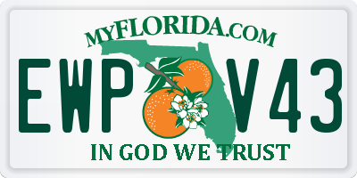 FL license plate EWPV43