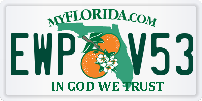 FL license plate EWPV53