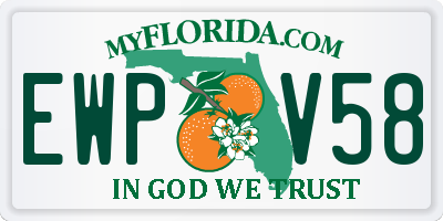FL license plate EWPV58