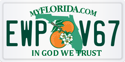 FL license plate EWPV67