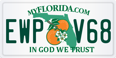 FL license plate EWPV68