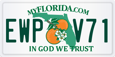 FL license plate EWPV71