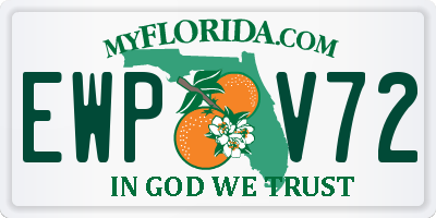 FL license plate EWPV72