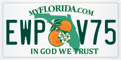 FL license plate EWPV75