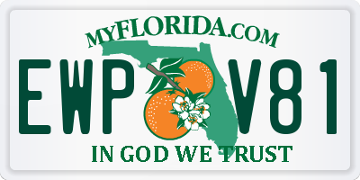 FL license plate EWPV81