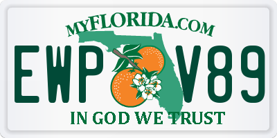 FL license plate EWPV89