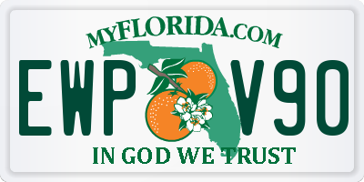 FL license plate EWPV90