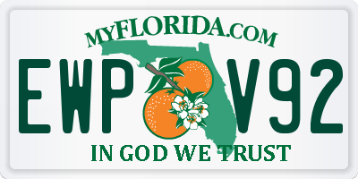 FL license plate EWPV92