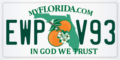 FL license plate EWPV93