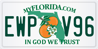FL license plate EWPV96