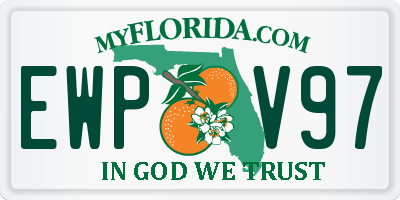 FL license plate EWPV97