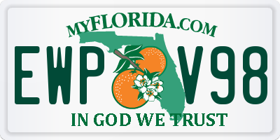 FL license plate EWPV98