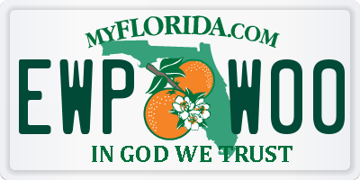 FL license plate EWPW00