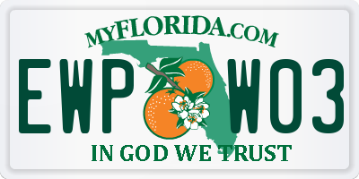 FL license plate EWPW03