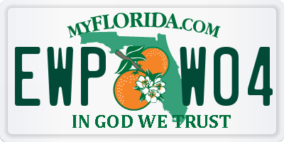FL license plate EWPW04