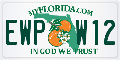 FL license plate EWPW12