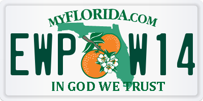 FL license plate EWPW14