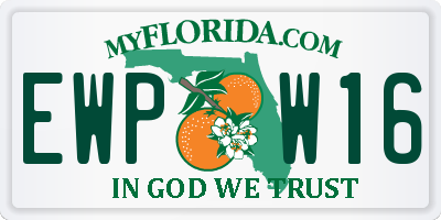 FL license plate EWPW16