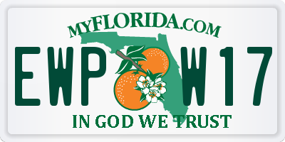FL license plate EWPW17