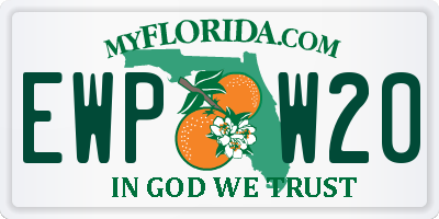 FL license plate EWPW20