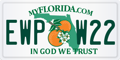 FL license plate EWPW22
