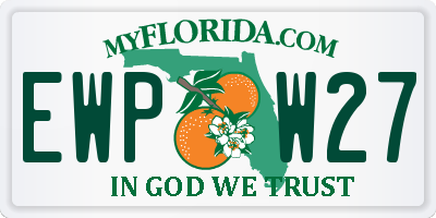 FL license plate EWPW27