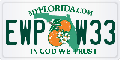 FL license plate EWPW33