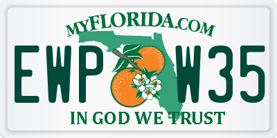FL license plate EWPW35
