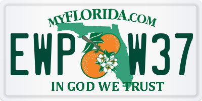 FL license plate EWPW37