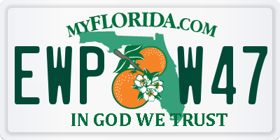 FL license plate EWPW47