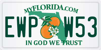 FL license plate EWPW53
