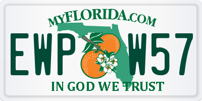 FL license plate EWPW57