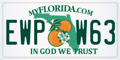 FL license plate EWPW63