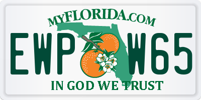 FL license plate EWPW65