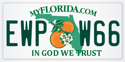 FL license plate EWPW66