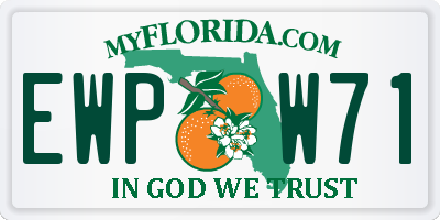 FL license plate EWPW71