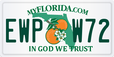 FL license plate EWPW72