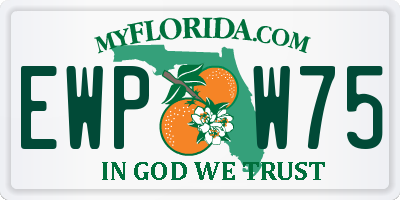 FL license plate EWPW75