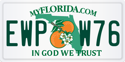 FL license plate EWPW76