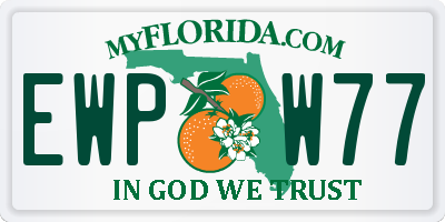 FL license plate EWPW77