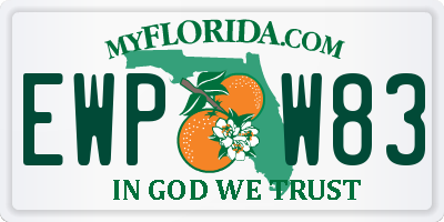 FL license plate EWPW83