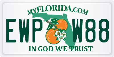FL license plate EWPW88