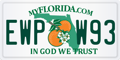 FL license plate EWPW93